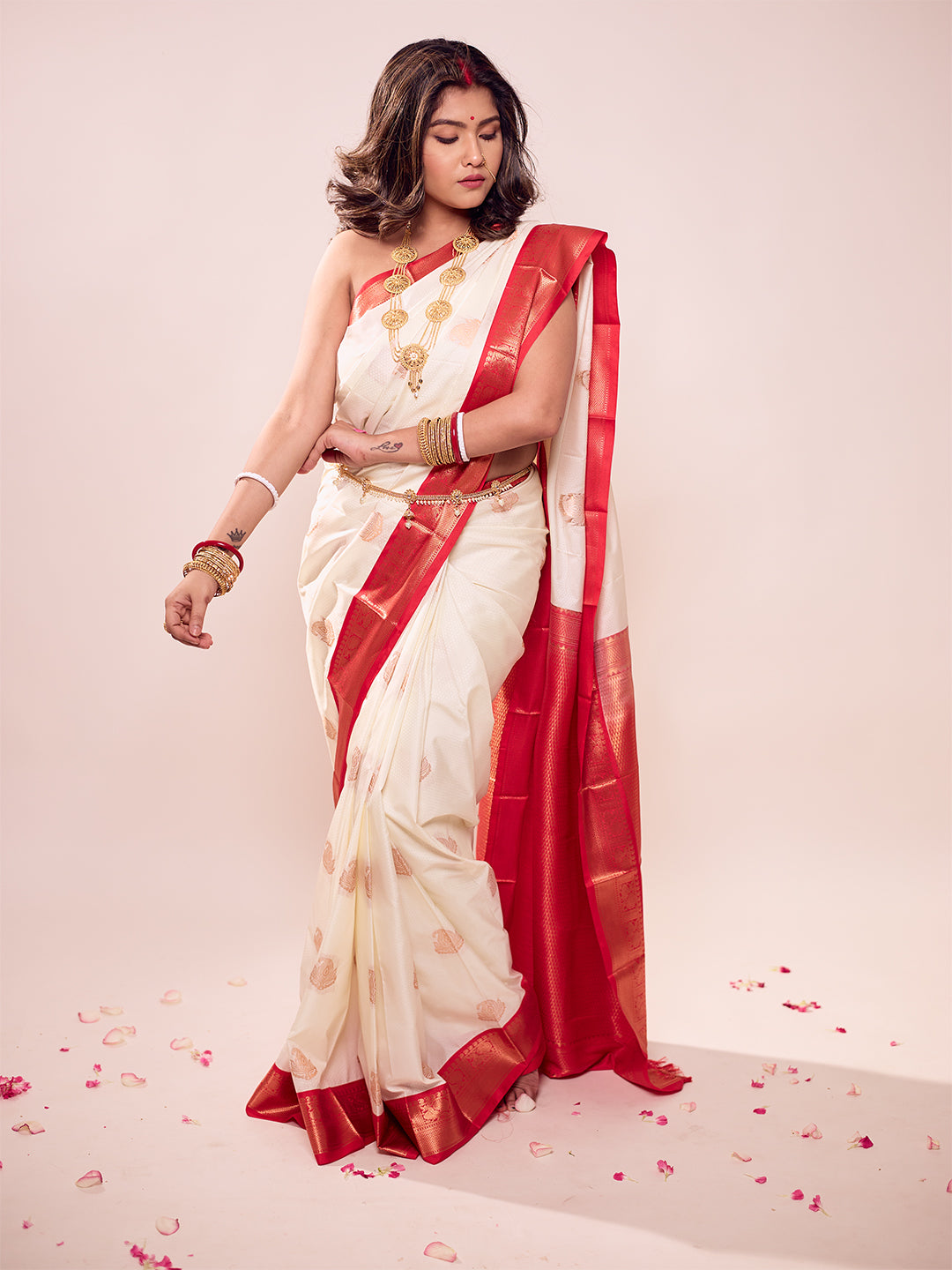 Aparna Premium OffWhite Kanji Silk Saree For Women