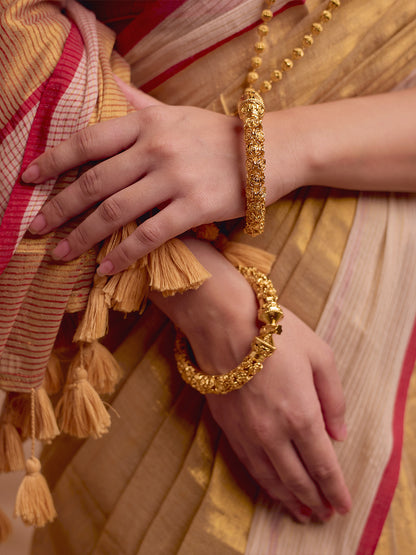 Aparna Golden Raga Tissue  Saree With Mulcotton Boder