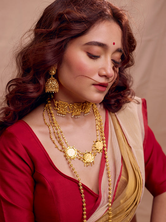 Aparna Golden Raga Tissue  Saree With Mulcotton Boder