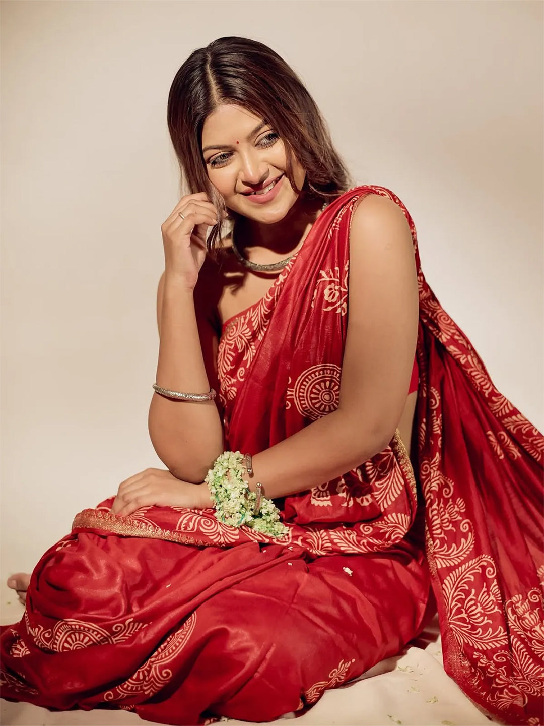 Aparna Red Premium Silk Saree For Women