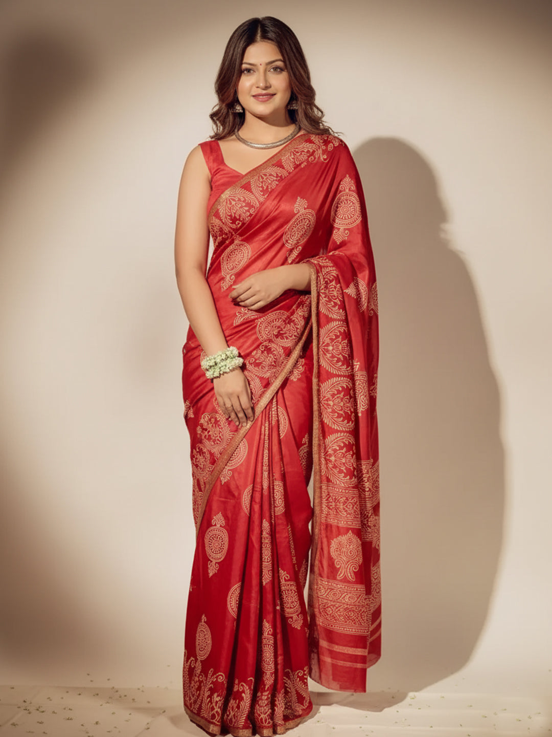 Aparna Red Premium Silk Saree For Women