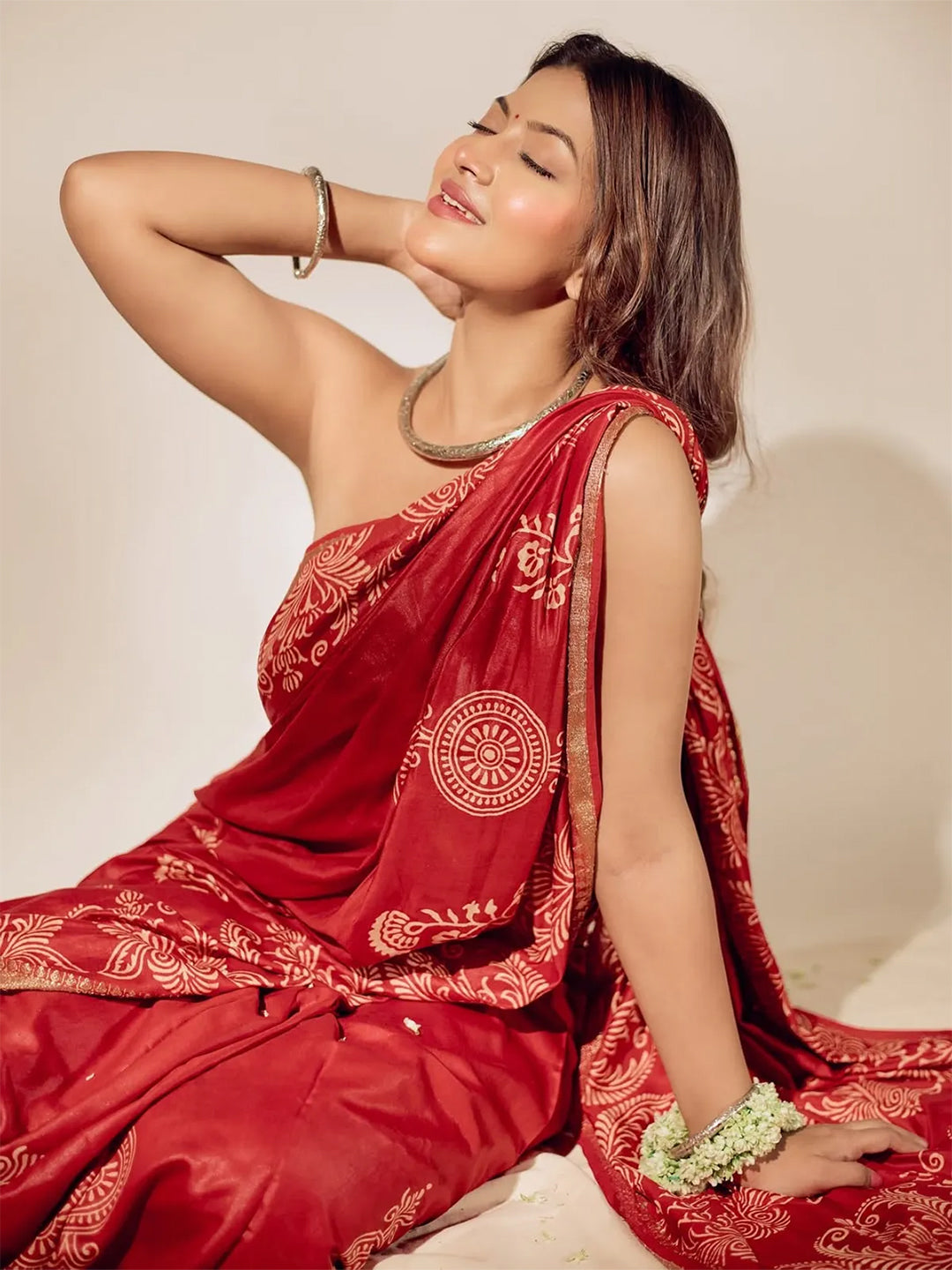 Aparna Red Premium Silk Saree For Women