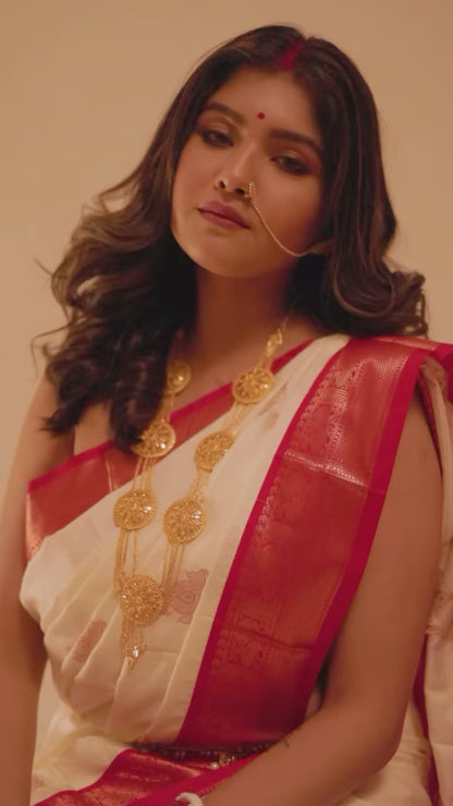 Aparna Premium OffWhite Kanji Silk Saree For Women